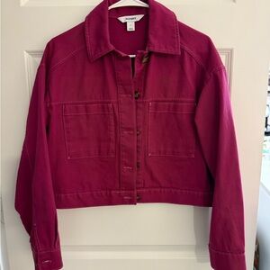 Old Navy Women's Fuchsia Jean Jacket